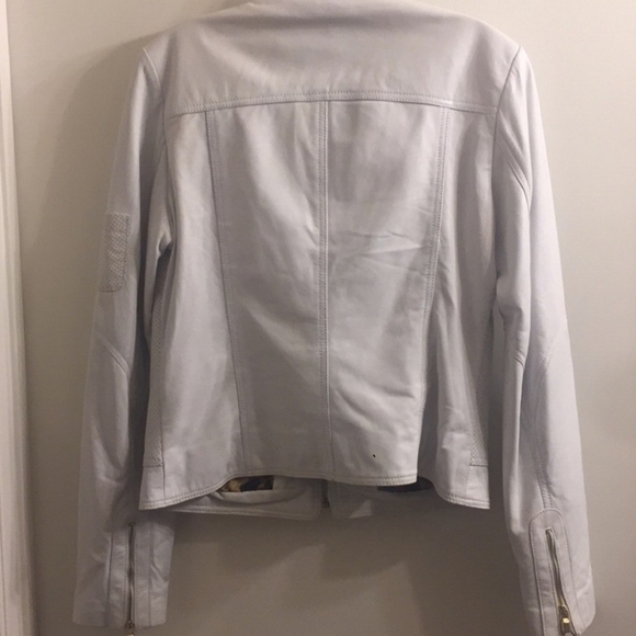 Laundry Shelly S White Leather Jacket - Picture 4 of 7
